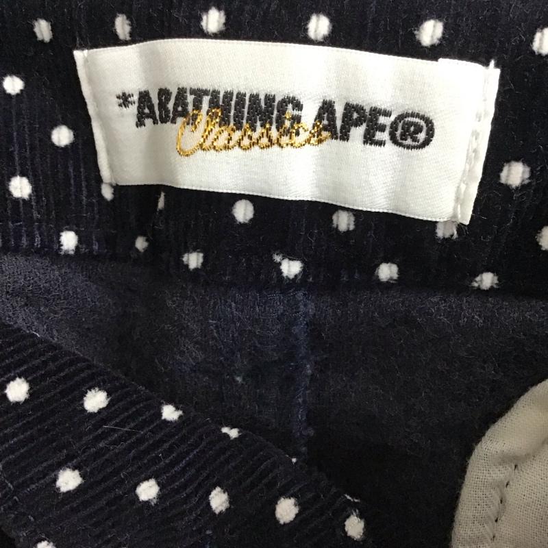 アベイシングエイプ A BATHING APE パンツ ショートパンツ コーデュロイ XS ドット 紺 / ネイビー /  レディース USED 古着 中古 10115098