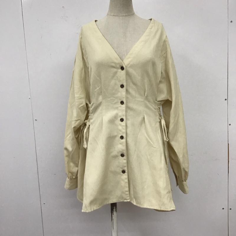 マウジー MOUSSY シャツ、ブラウス 長袖 029EAA30-5270 Vネック FREE 無地 アイボリー / アイボリー /  レディース USED 古着 中古 10108232
