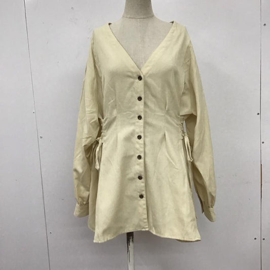 マウジー MOUSSY シャツ、ブラウス 長袖 029EAA30-5270 Vネック FREE 無地 アイボリー / アイボリー /  レディース USED 古着 中古 10108232