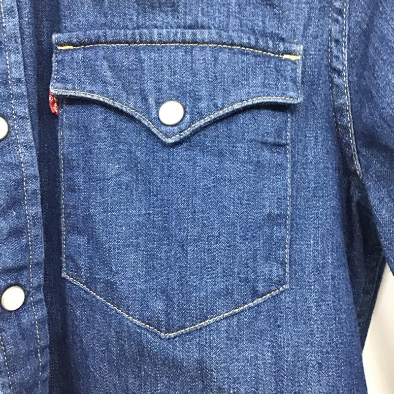 リーバイス Levi s シャツ、ブラウス 長袖 長袖シャツ 無地シャツ カラーシャツ デニムシャツ S 無地 インディゴ / インディゴ /  メンズ USED 古着 中古 10135500
