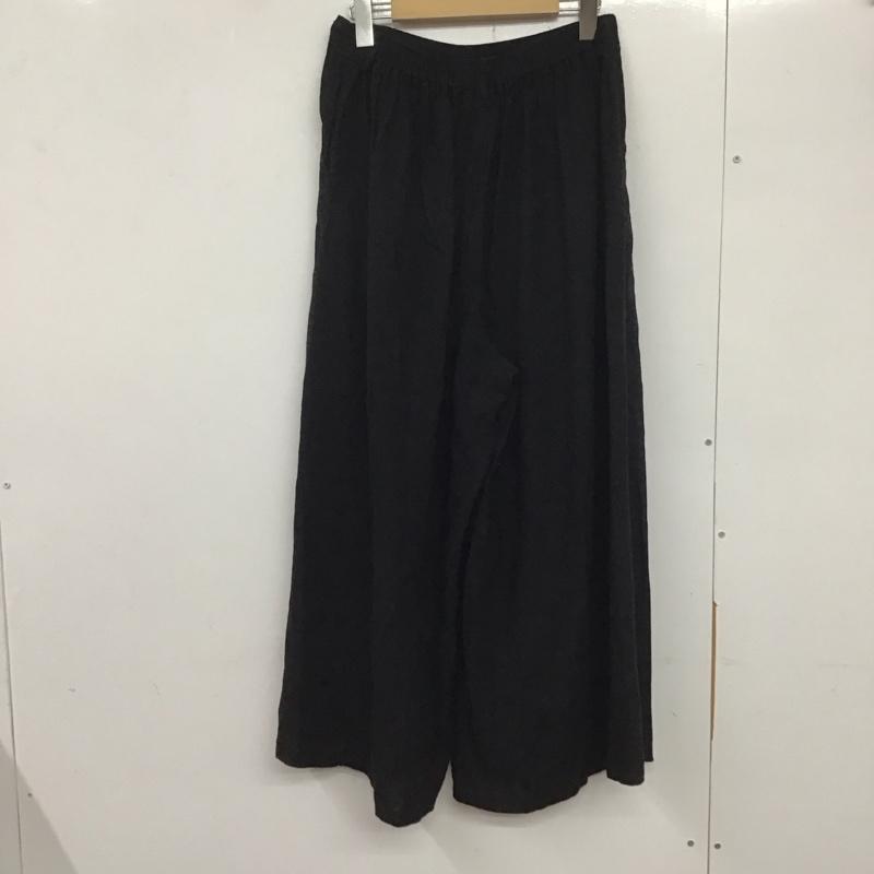 ニコアンド niko and... ボトムス ボトムス リネンパンツ L 無地 黒 / ブラック /  レディース USED 古着 中古 10133810