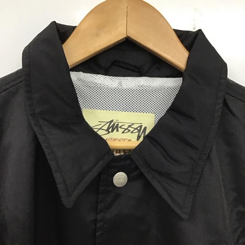 ステューシー STUSSY ジャケット、上着 ジャケット、ブレザー ナイロンジャケット カジュアルジャケット アウター カラージャケット 90s 00s XL ロゴ、文字 黒 / ブラック /  メンズ USED 古着 中古 10138591