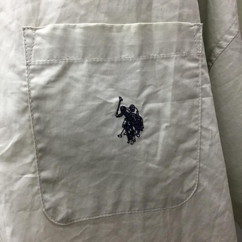 ユーエスポロアッスン U.S.POLO ASSN. シャツ、ブラウス 半袖 PL12703 胸ポケット コットン S ワンポイント ベージュ / ベージュ /  メンズ USED 古着 中古 10115561