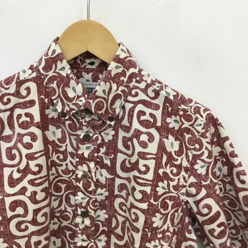 レインスプーナー reyn spooner シャツ、ブラウス 半袖 アロハシャツ　金タグ　ゴールドタグ XS 白 / ホワイト / X ボルドー / ボルドー / X 赤 / レッド /  メンズ USED 古着 中古 10130231