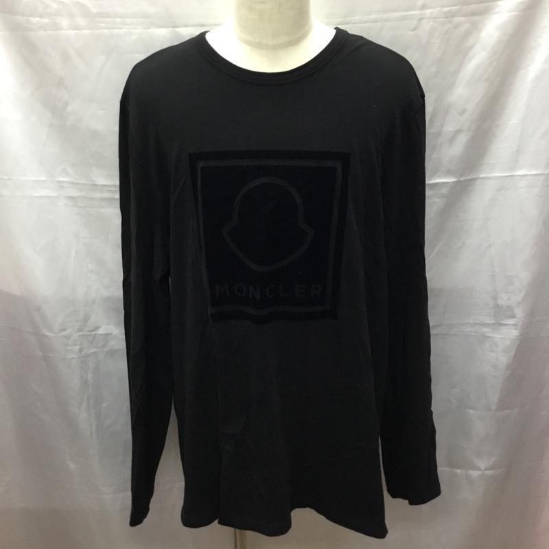 モンクレール MONCLER カットソー 長袖 長袖カットソー クルーネックカットソー ロングスリーブカットソー プリントTシャツ プリント 黒 / ブラック /  メンズ USED 古着 中古 10111923