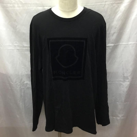 モンクレール MONCLER カットソー 長袖 長袖カットソー クルーネックカットソー ロングスリーブカットソー プリントTシャツ プリント 黒 / ブラック /  メンズ USED 古着 中古 10111923
