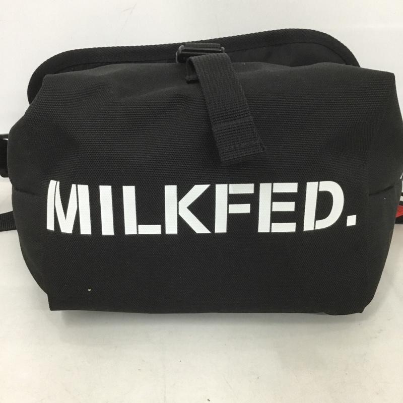 ミルクフェド MILKFED. メッセンジャーバッグ メッセンジャーバッグ 03181049 ショルダーバッグ ボックスロゴ ロゴ、文字 黒 / ブラック /  レディース USED 古着 中古 10142819
