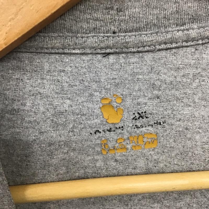 カーハート Carhartt Tシャツ 半袖 半袖カットソー プリントTシャツ クルーネックカットソー XXL ロゴ、文字 灰 / グレー /  メンズ USED 古着 中古 10131236