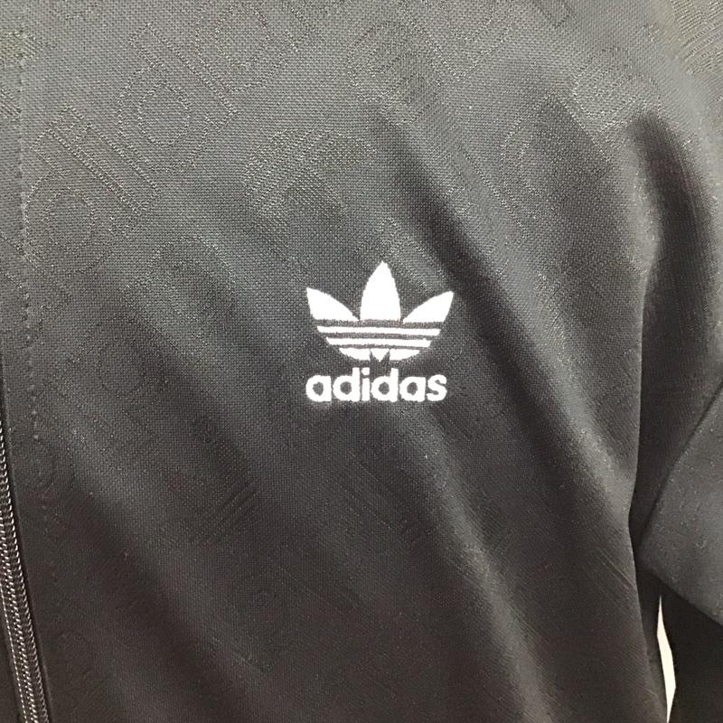 アディダス adidas ジャケット、上着 ジャケット、ブレザー ed7051 トラックジャケット ジップアップジャケット ジャージ L ロゴ、文字 黒 / ブラック /  メンズ USED 古着 中古 10123817