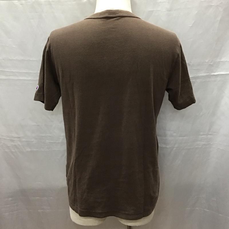 チャンピオン Champion Tシャツ 半袖 C8-M305R SHORTSLEEVEPOCKETT-SHIRT 半袖カットソー 無地Tシャツ クルーネックカットソー M 無地 茶 / ブラウン /  メンズ USED 古着 中古 10116969