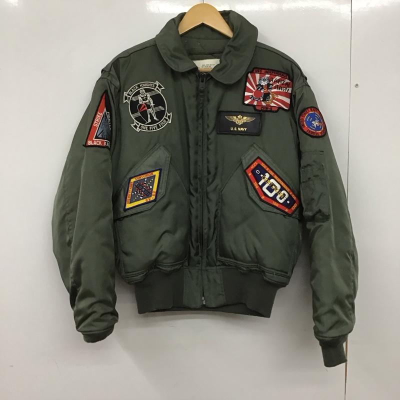 ヒューストン HOUSTON ジャケット、上着 ジャケット、ブレザー ナイロンジャケット カジュアルジャケット アウター M ロゴ、文字 カーキ / カーキ /  メンズ USED 古着 中古 10138973
