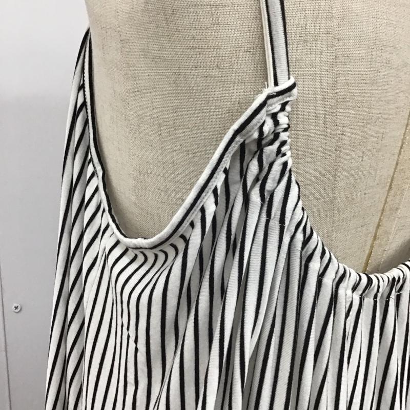 ザラコレクション ZARA COLLECTION ワンピース ロングスカート ノースリーブロングワンピース フレアスカートワンピース ストライプスカート M ストライプ 白 / ホワイト / X 黒 / ブラック /  レディース USED 古着 中古 10113708