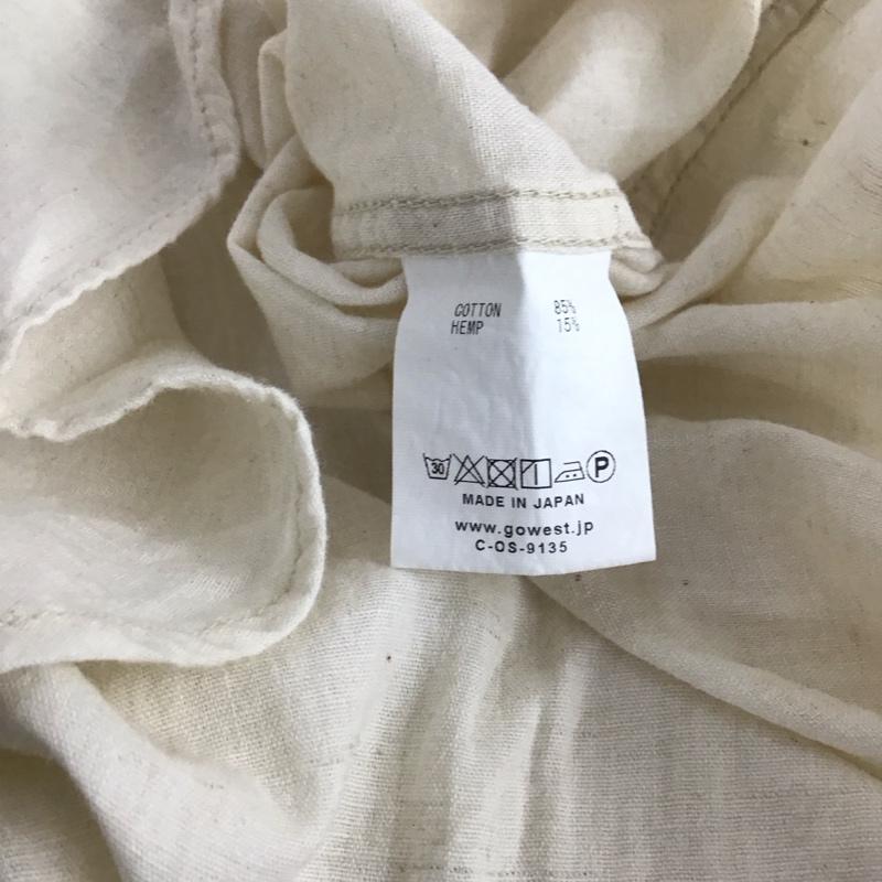 ゴーヘンプ GOHEMP シャツ、ブラウス 長袖 長袖シャツ ノーカラーシャツ カジュアルシャツ 2 ロゴ、文字 アイボリー / アイボリー /  メンズ USED 古着 中古 10143485