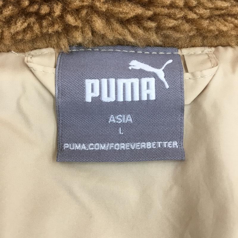 プーマ PUMA ジャケット、上着 ジャケット、ブレザー 673031-74 L ロゴ、文字 茶 / ブラウン /  メンズ USED 古着 中古 10144623