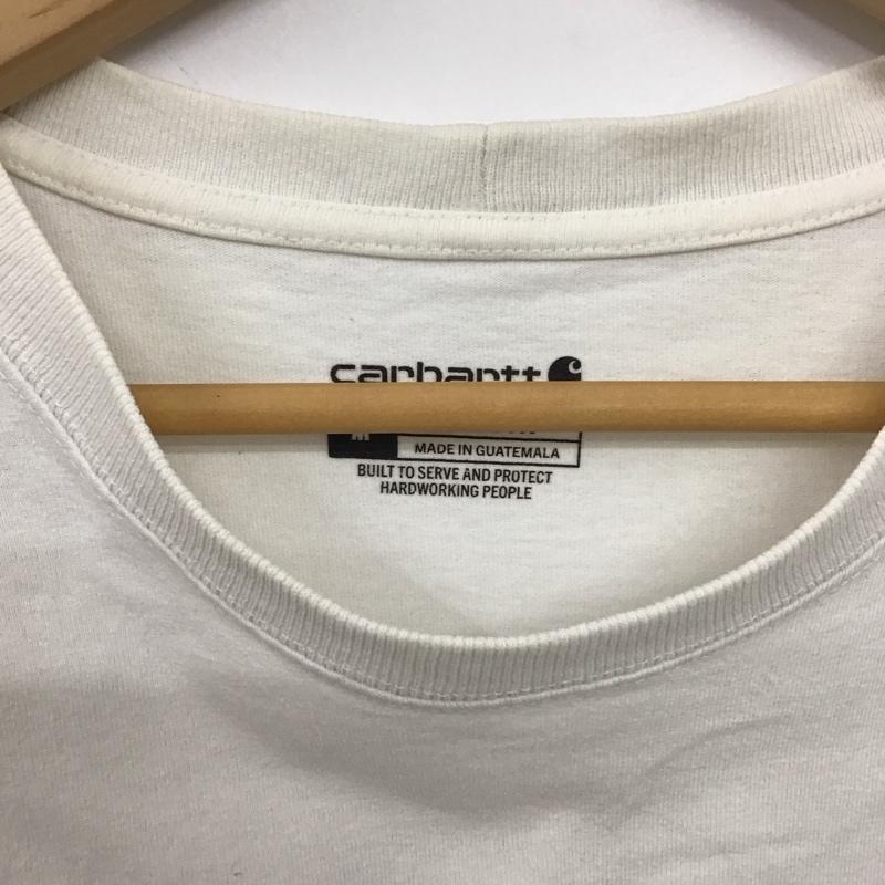 カーハート Carhartt Tシャツ 半袖 半袖カットソー プリントTシャツ クルーネックカットソー M ロゴ、文字 白 / ホワイト /  メンズ USED 古着 中古 10148543