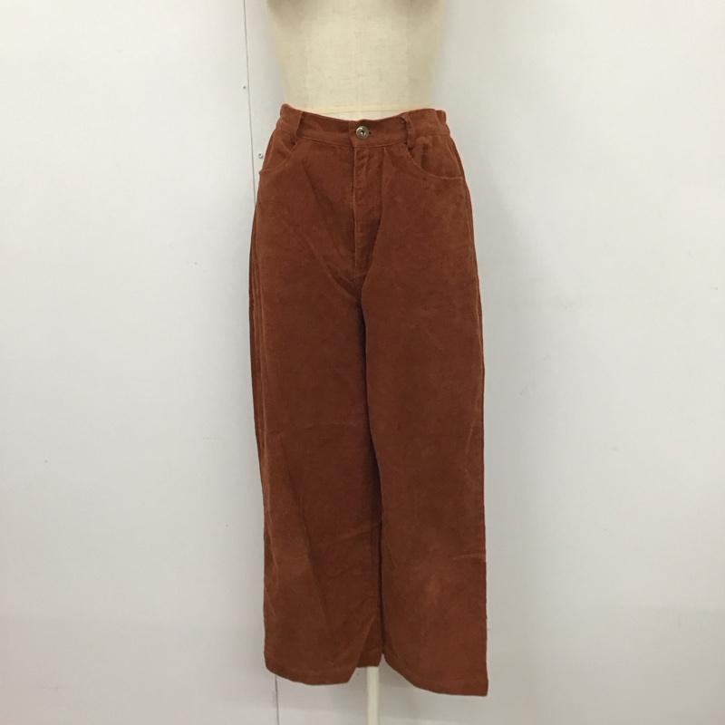 エヘカソポ ehka sopo ボトムス ボトムス 1405941 コーデュロイパンツ FREE 無地 茶 / ブラウン /  レディース USED 古着 中古 10120760