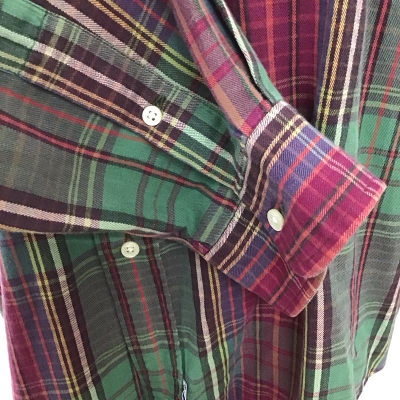 ラルフローレン RALPHLAUREN シャツ、ブラウス 長袖 長袖シャツ チェックシャツ ボタンダウンシャツ カジュアルシャツ 古着 L チェック マルチカラー / マルチカラー /  メンズ USED 古着 中古 10106635
