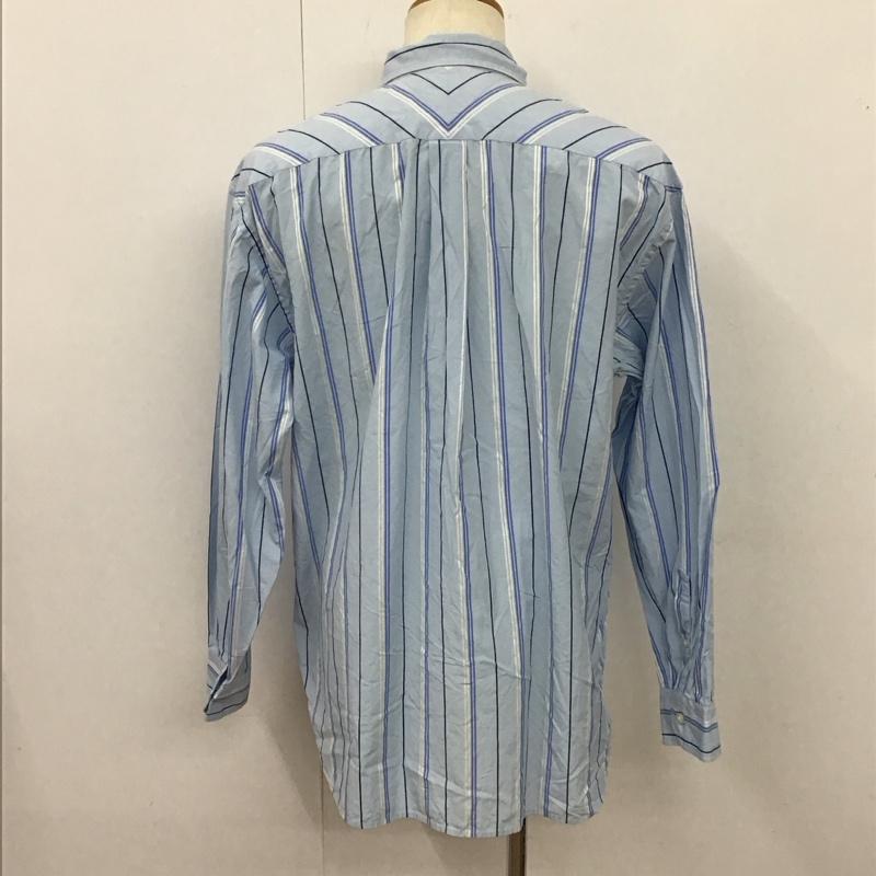 トミーヒルフィガー TOMMY HILFIGER シャツ、ブラウス 長袖 ストライプ コットン L ワンポイント 水色 / ライトブルー / X 白 / ホワイト / X 青 / ブルー /  メンズ USED 古着 中古 10116789