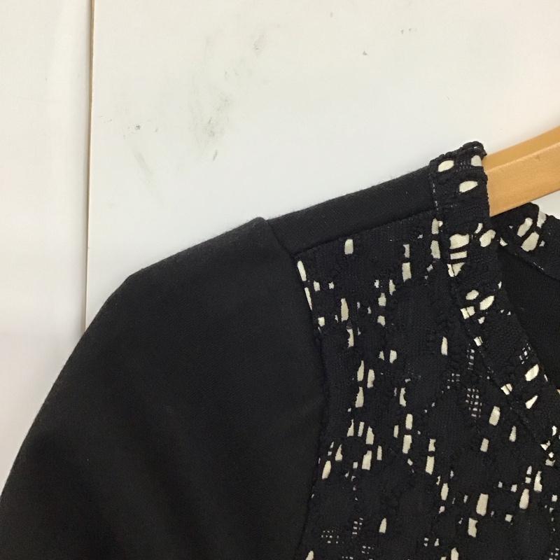トッコ tocco ワンピース ひざ丈スカート 七分袖 レース M  黒 / ブラック /  レディース USED 古着 中古 10119275