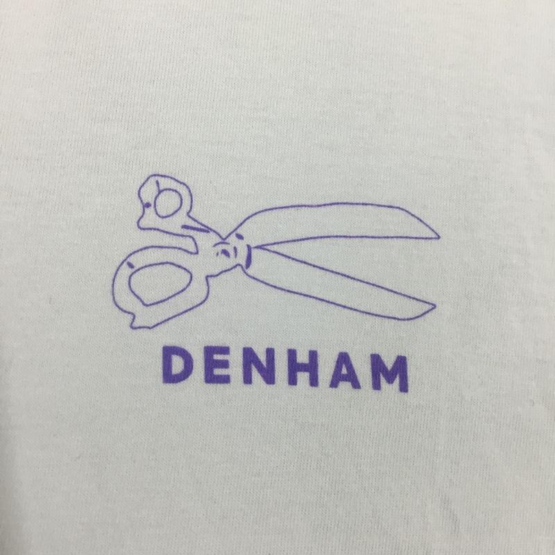 デンハム DENHAM Tシャツ 半袖 半袖カットソー プリントTシャツ クルーネックカットソー L プリント 水色 / ライトブルー /  メンズ USED 古着 中古 10118621