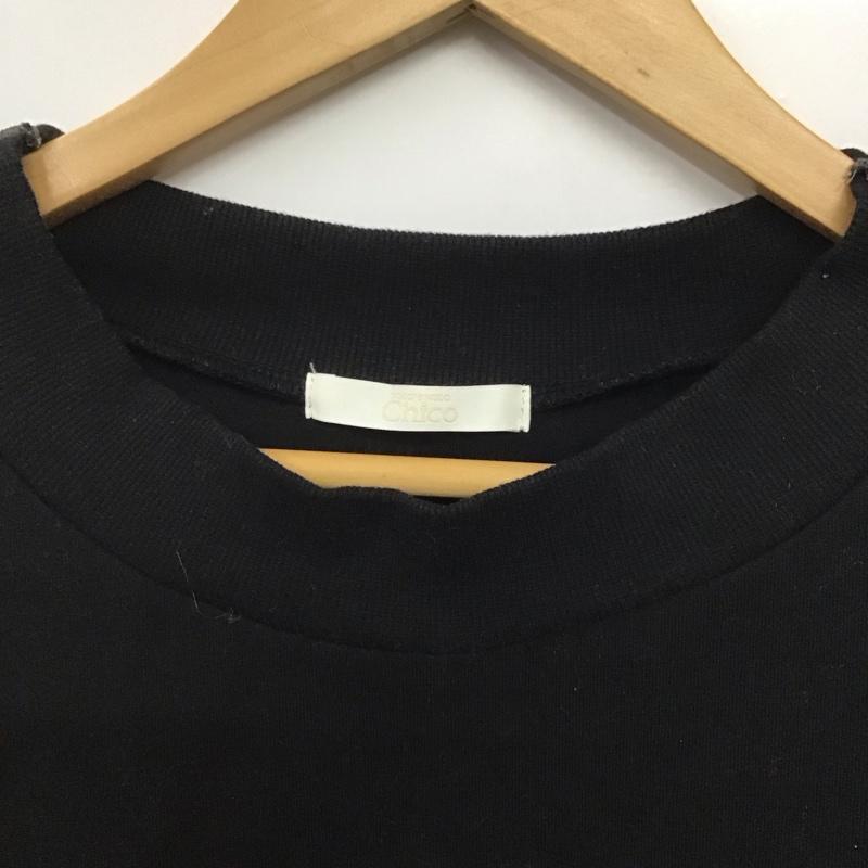 フーズフーチコ who s who Chico カットソー 長袖 長袖カットソー クルーネックカットソー プリントカットソー FREE 無地 黒 / ブラック /  レディース USED 古着 中古 10145464