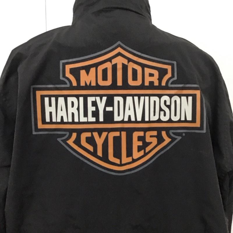 ハーレーダビッドソン Harley-Davidson ジャケット、上着 ジャケット、ブレザー ジップアップジャケット ジャンパー アウター L ロゴ、文字 黒 / ブラック /  メンズ USED 古着 中古 10112053
