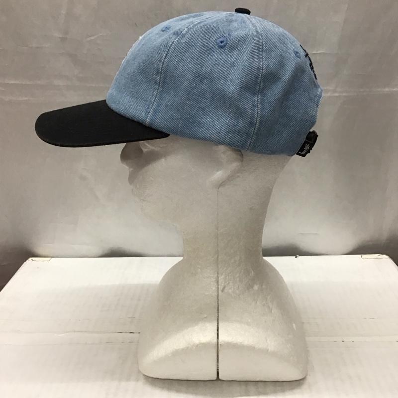 ステューシー STUSSY 帽子 キャップ Vintage S Low Pro Cap Sロゴ 刺繍 水色 / ライトブルー / X 黒 / ブラック /  メンズ USED 古着 中古 10116453
