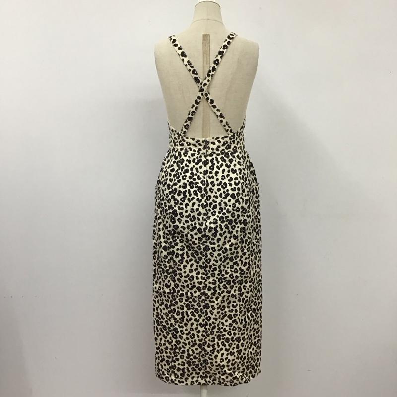 スライ SLY ワンピース ロングスカート 030DSZ33-2120 MINUTE LEO 2WAY JUMPER SK 0 ヒョウ柄・レオパード柄 アイボリー / アイボリー / X 黒 / ブラック /  レディース USED 古着 中古 10114652