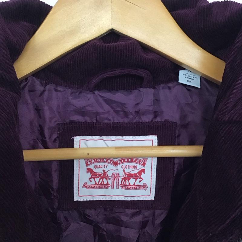 リーバイス Levi s ジャケット、上着 ジャンパー、ブルゾン lw0kc064 Corduroy Bubble Puffer Jacket M 無地 えんじ / ワインレッド /  レディース USED 古着 中古 10145776