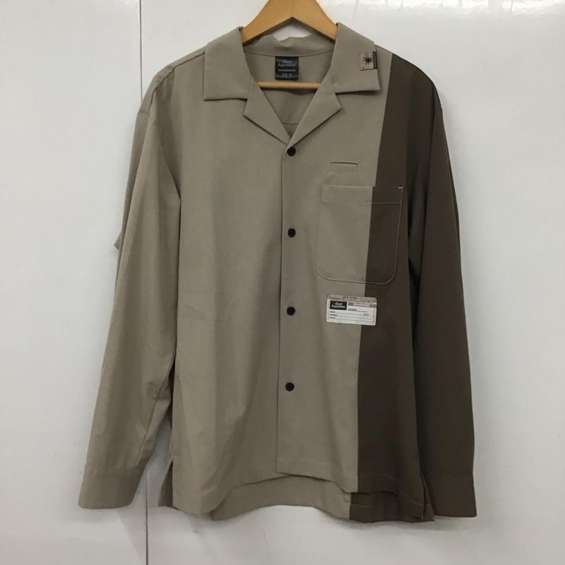 ジーユー GU シャツ、ブラウス 長袖 長袖シャツ 無地シャツ カラーシャツ バイカラー M 無地 茶 / ブラウン /  メンズ USED 古着 中古 10130569
