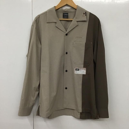 ジーユー GU シャツ、ブラウス 長袖 長袖シャツ 無地シャツ カラーシャツ バイカラー M 無地 茶 / ブラウン /  メンズ USED 古着 中古 10130569