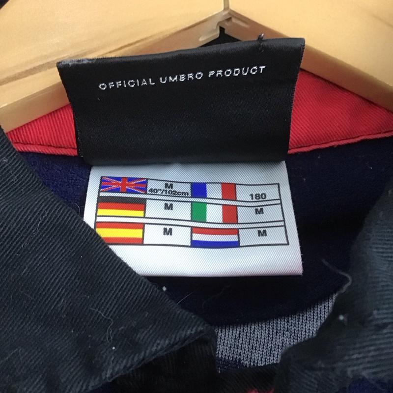 アンブロ UMBRO ポロシャツ 半袖 210199 MANCHESTER UNITED 90年代 M ロゴ、文字 紺 / ネイビー /  メンズ USED 古着 中古 10139429