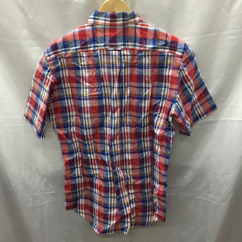 ニューヨーカー NEWYORKER シャツ、ブラウス 半袖 16-77-2736 ボタンダウン コットン リネン 綿麻 M チェック マルチカラー / マルチカラー /  メンズ USED 古着 中古 10117801