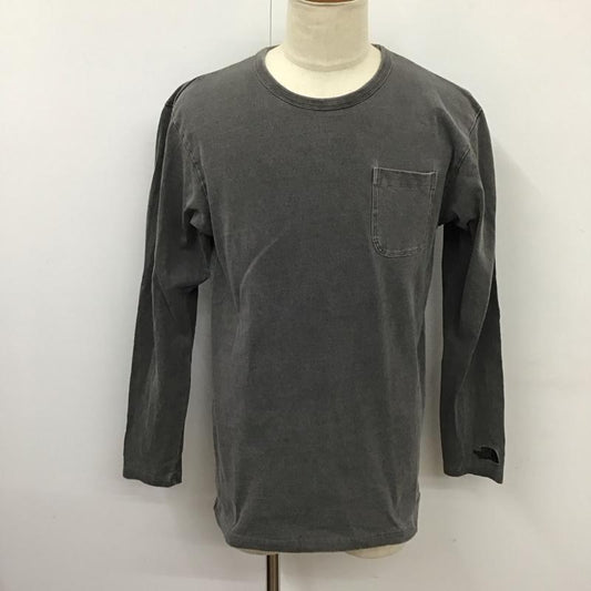 ザノースフェイス THE NORTH FACE Tシャツ 長袖 NT81732 PIGMENT DYE TEE ロンT L ロゴ、文字 黒 / ブラック /  メンズ USED 古着 中古 10115597