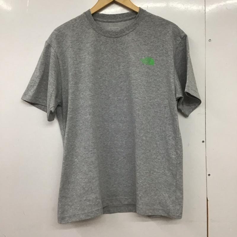 ザノースフェイス THE NORTH FACE Tシャツ 半袖 nt32108 バンダナスクエアロゴ プリントTシャツ L ロゴ、文字 灰 / グレー /  メンズ USED 古着 中古 10150991