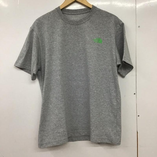 ザノースフェイス THE NORTH FACE Tシャツ 半袖 nt32108 バンダナスクエアロゴ プリントTシャツ L ロゴ、文字 灰 / グレー /  メンズ USED 古着 中古 10150991