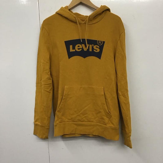 リーバイス Levi s パーカー 長袖 S プリント X ロゴ、文字 黄 / イエロー /  メンズ USED 古着 中古 10131419
