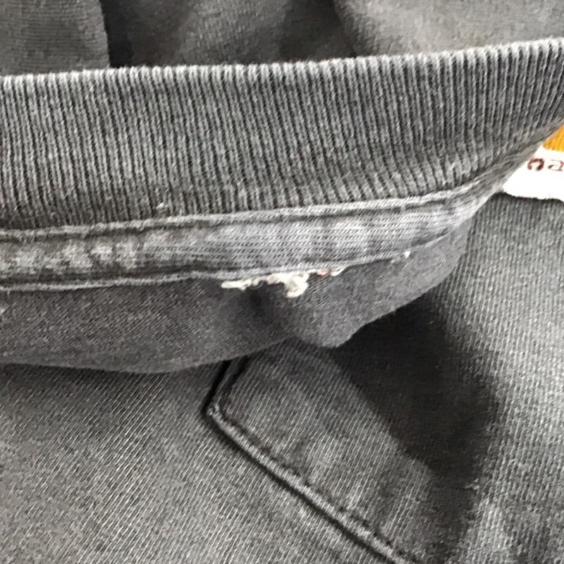 カーハート Carhartt カットソー 長袖 長袖カットソー プリントカットソー クルーネック ロゴ、文字 黒 / ブラック /  メンズ USED 古着 中古 10124915