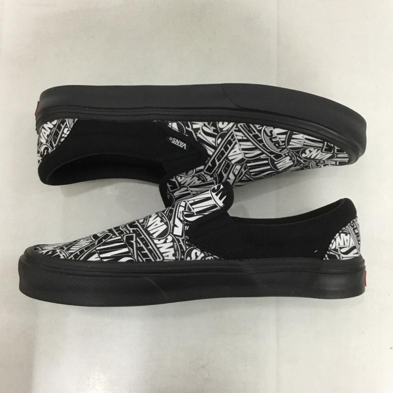 バンズ VANS スリッポン スリッポン V98 LITE LOGO.P 軽量 28cm 箱有 スニーカー 28.0cm 総柄 黒 / ブラック / X 白 / ホワイト /  メンズ USED 古着 中古 10141544
