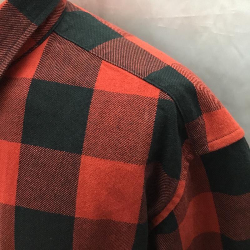 イーハトーブ IHATOV シャツ、ブラウス 長袖 長袖シャツ カラーシャツ ポケットシャツ 長袖カットソー チェックシャツ M チェック 黒 / ブラック / X 赤 / レッド /  メンズ USED 古着 中古 10114162