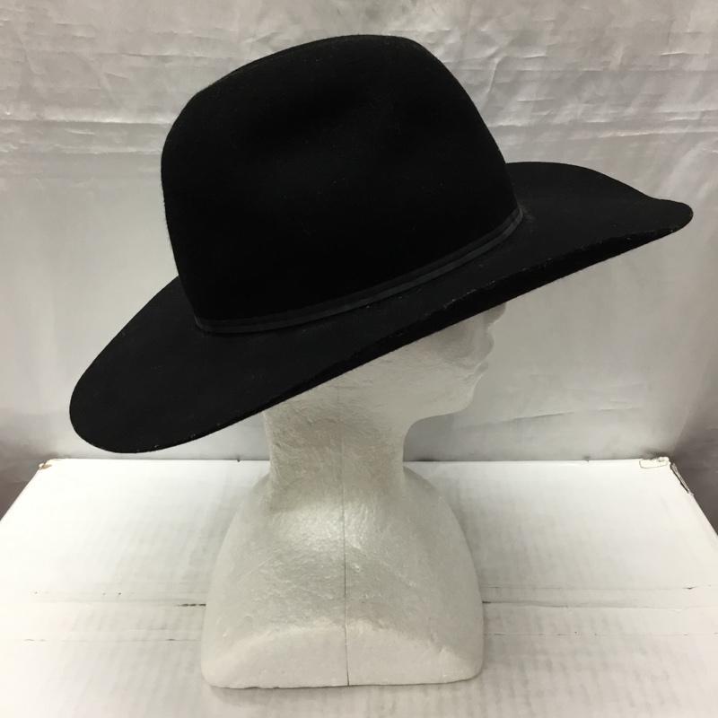 ステットソン STETSON 帽子 ハット 中折れ帽 フェルトハット USA製 無地 黒 / ブラック /  メンズ USED 古着 中古 10119107