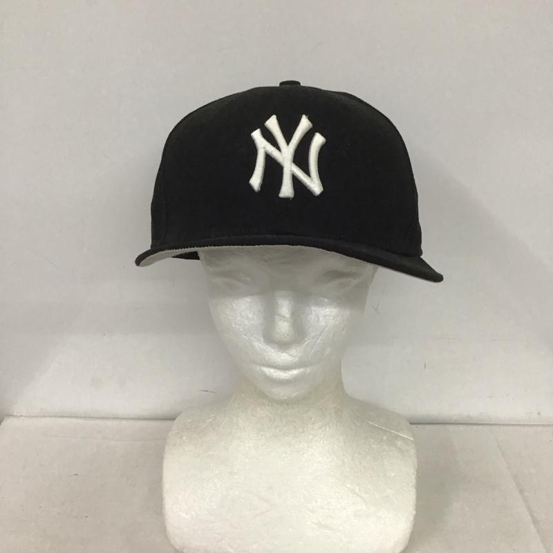 ニューエラ NEW ERA 帽子 キャップ NY ニューヨークヤンキース 59FIFTY 59.6cm ロゴ、文字 黒 / ブラック /  メンズ USED 古着 中古 10139355