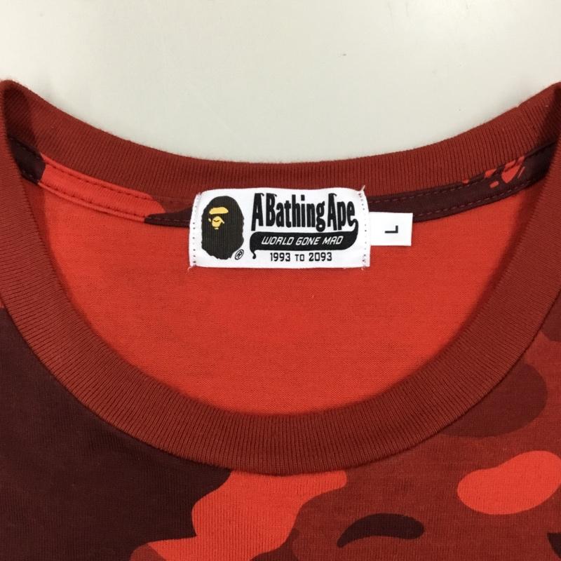アベイシングエイプ A BATHING APE Tシャツ 長袖 001LTI301007M BUSY SHARK ロンT カモ柄 迷彩 L ワンポイント マルチカラー / マルチカラー /  メンズ USED 古着 中古 10121248