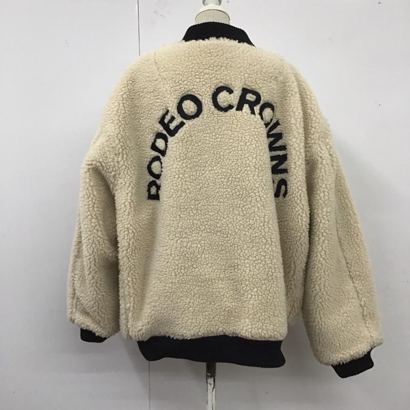 ロデオクラウンズ Rodeo Crowns ジャケット、上着 ジャケット、ブレザー 420DAA30-0860 2020年秋冬モデル フリースブルゾン アウター M ロゴ、文字 オフホワイト / オフホワイト /  レディース USED 古着 中古 10120413
