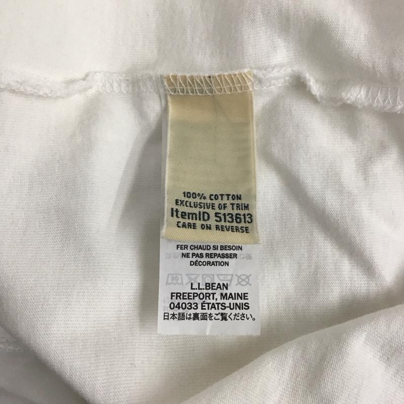 エルエルビーン L.L.Bean カットソー 長袖 長袖カットソー プリントカットソー クルーネック L ロゴ、文字 白 / ホワイト /  メンズ USED 古着 中古 10125785