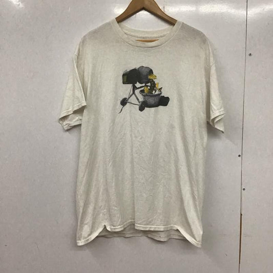アンタイヒーロー ANTIHERO Tシャツ 半袖 半袖カットソー プリントTシャツ クルーネックカットソー L プリント 白 / ホワイト /  メンズ USED 古着 中古 10134044