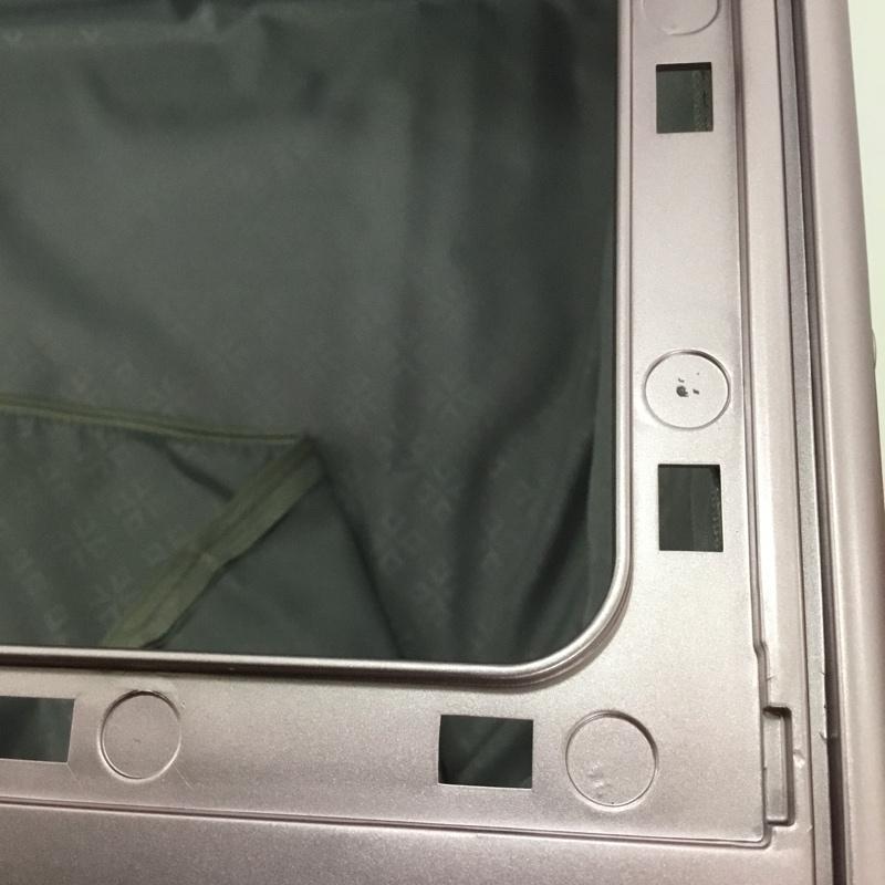 アンドフラット &.FLAT スーツケース、トランク スーツケース、トランク FL14-4-00001 折りたたみ ハードキャリーバッグ キャリーケース 箱有 ロゴ、文字 桃 / ピンク /  メンズ USED 古着 中古 10137508