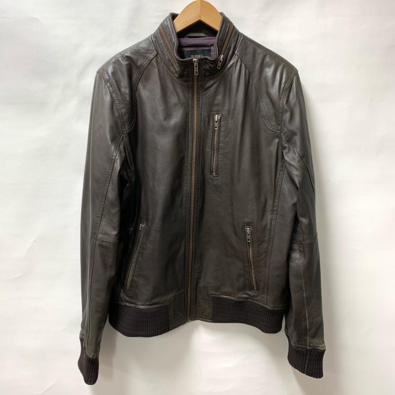 サキ saki ジャケット、上着 レザージャケット 無地 茶 / ブラウン /  メンズ USED 古着 中古 10033740