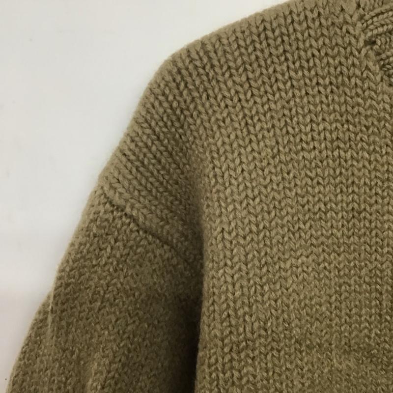 ポロバイラルフローレン Polo by RALPH LAUREN ニット、セーター 長袖 長袖ニットカットソー クルーネック セーター LL ロゴ、文字 ベージュ / ベージュ /  メンズ USED 古着 中古 10143161