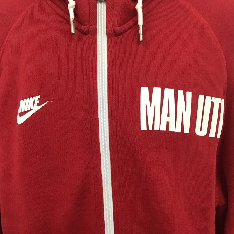 ナイキ NIKE パーカー 長袖 ジップパーカー XXL ロゴ、文字 赤 / レッド /  メンズ USED 古着 中古 10108156